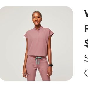 Figs Rafaela top in mineral mauve